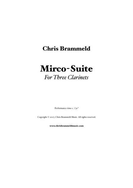 Micro Suite For Three Clarinets Sheet Music