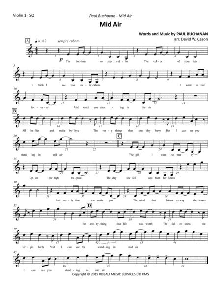 Free Sheet Music Mid Air Paul Buchanan String Quartet