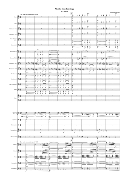 Middle East Tetralogy 4th Movement Caravan Score And Parts Arabic Music For Full Symphonic Orchestra Sheet Music