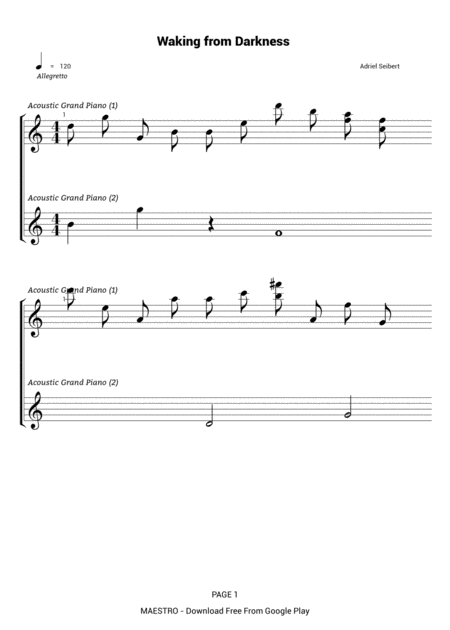 Free Sheet Music Middle Of A Memory