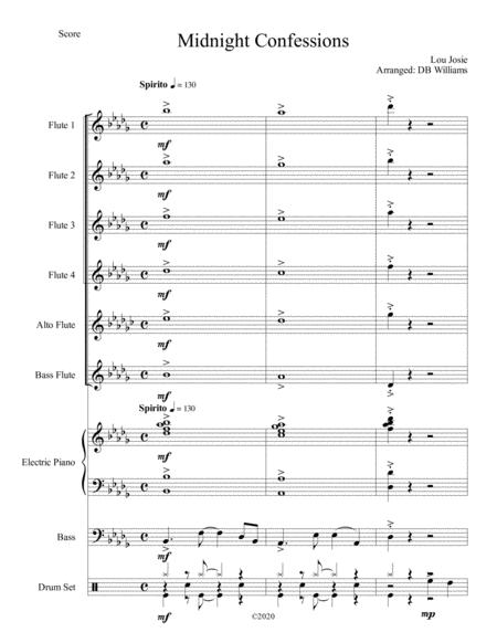 Midnight Confessions Flute Choir Sheet Music