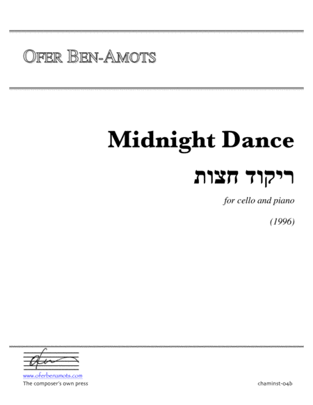 Free Sheet Music Midnight Dance For Cello And Piano