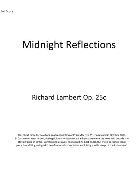 Free Sheet Music Midnight Reflections