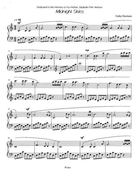 Midnight Skies Sheet Music