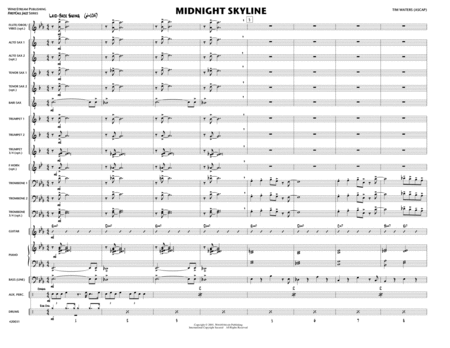 Free Sheet Music Midnight Skyline