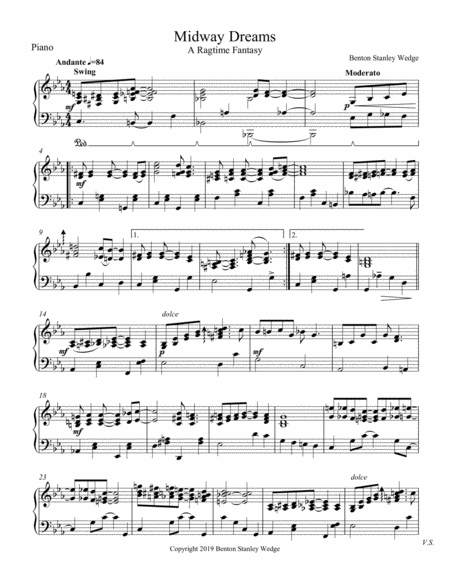 Midway Dreams A Ragtime Fantasy For Solo Piano Sheet Music