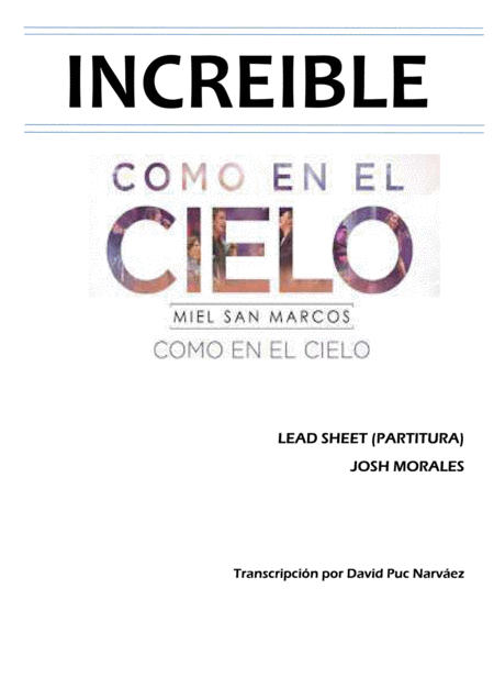 Free Sheet Music Miel San Marcos Increble Partitura Lbum Como En El Cielo