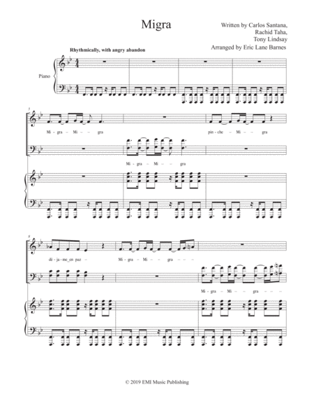 Free Sheet Music Migra Satb