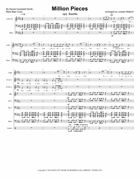 Million Pieces Fusion Band Sheet Music