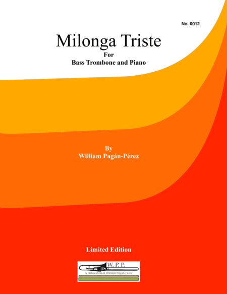 Free Sheet Music Milonga Triste