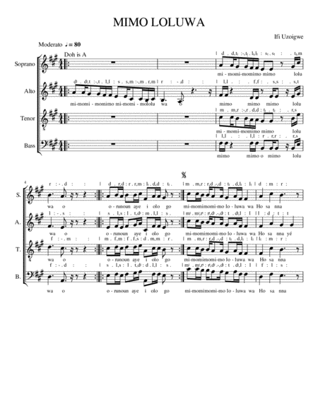 Free Sheet Music Mimo Sanctus Is An African Song Composed For The Eucharistic Mass