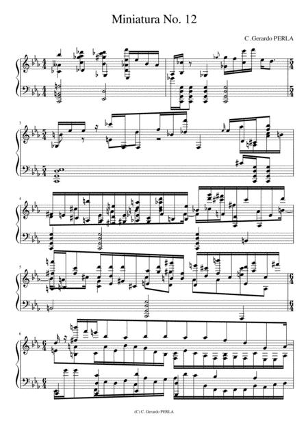 Free Sheet Music Miniatura No 12