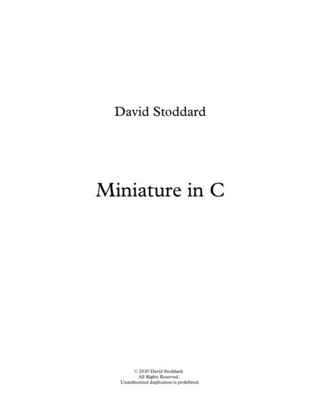 Miniature In C By David Stoddard Sheet Music