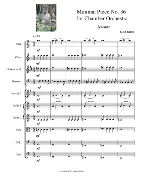 Minimal Piece No 36 For Chamber Orchestra Sheet Music