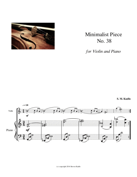 Minimal Piece No 38 For Violin And Piano Sheet Music