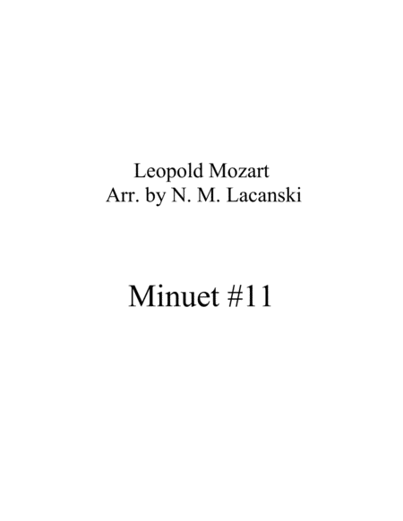 Free Sheet Music Minuet 11