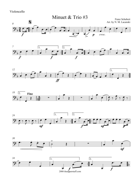 Minuet And Trio 3 Sheet Music