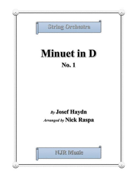 Free Sheet Music Minuet In D No 1 String Orchestra Full Set