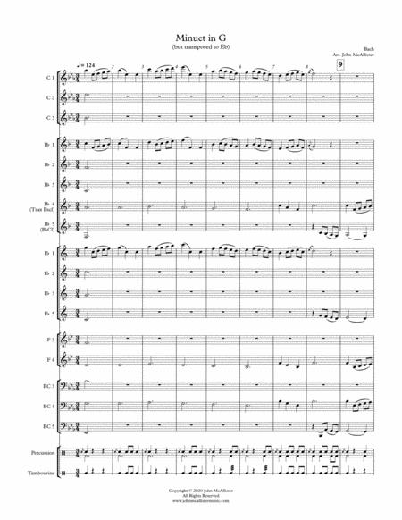 Minuet In G In Eb Adaptable Arrangement For Winds Sheet Music