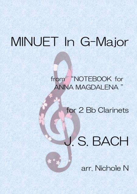 Minuet In G Major For 2 Bb Clarinets Sheet Music