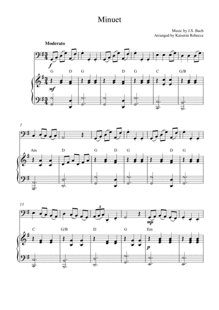 Minuet In G Major Sheet Music