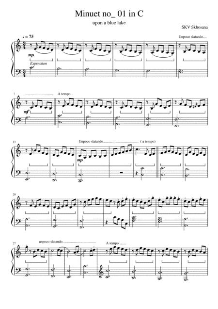 Minuet No 1 In C Major Sheet Music