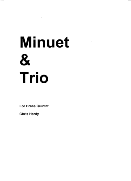 Free Sheet Music Minuet Trio