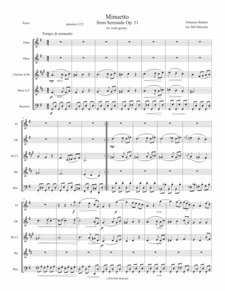 Free Sheet Music Minuetto From Opus 11