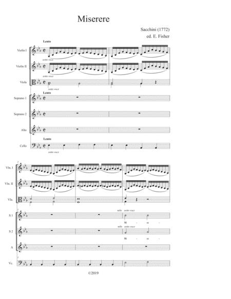 Miserere In Eb Full Score Parts Sheet Music