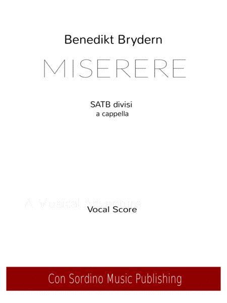 Free Sheet Music Miserere