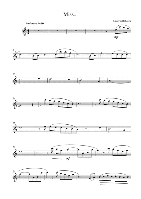 Free Sheet Music Miss Flute Part