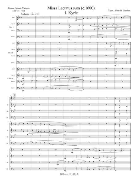 Free Sheet Music Missa Laetatus Sum Score
