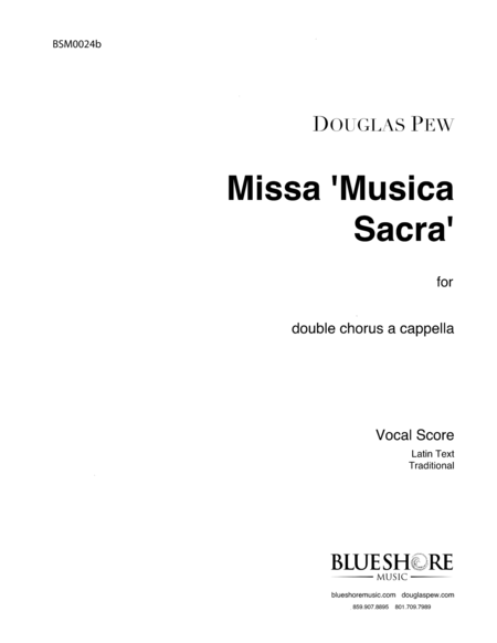 Free Sheet Music Missa Musica Sacra Double Chorus A Cappella