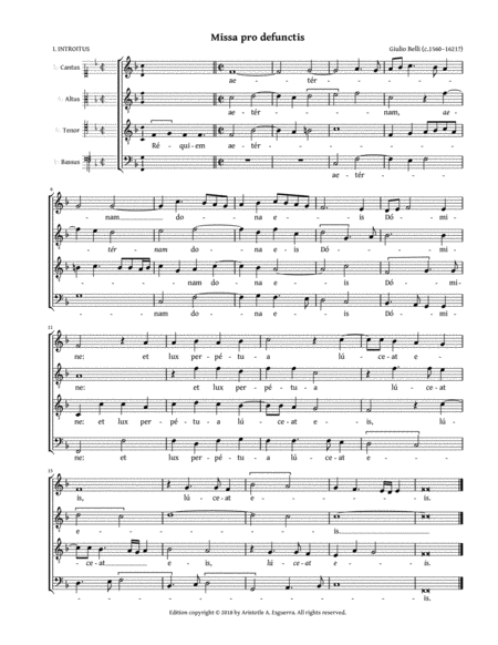 Free Sheet Music Missa Pro Defunctis A 4 Belli