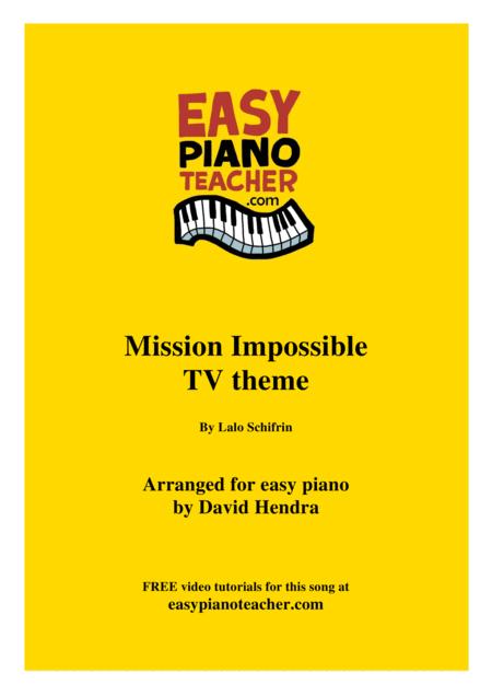 Mission Impossible Tv Theme Very Easy Piano With Free Video Tutorials Sheet Music