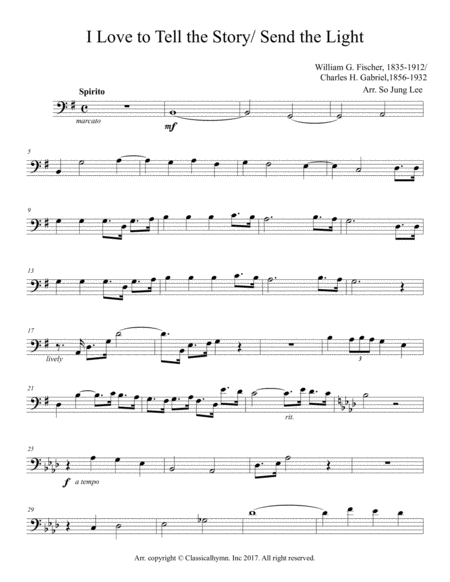 Mission Medley Send The Light I Love To Tell The Story Sheet Music