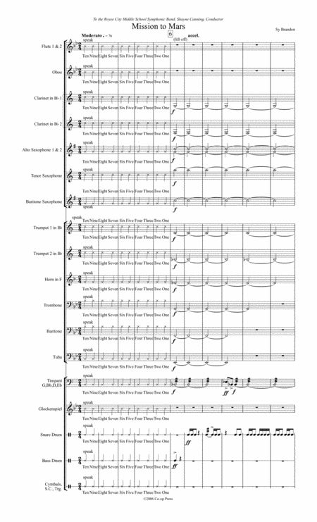 Free Sheet Music Mission To Mars