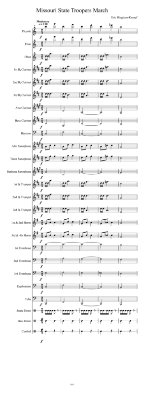 Missouri State Troopers March Sheet Music