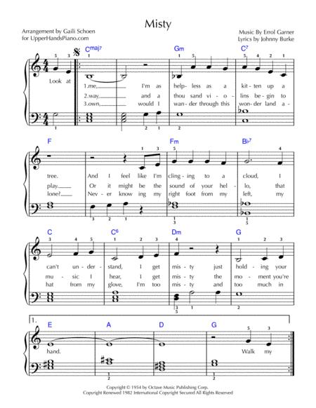 Misty Easy Sheet Music