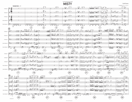 Misty For 5 Trombones Arr Drew Zaremba Sheet Music