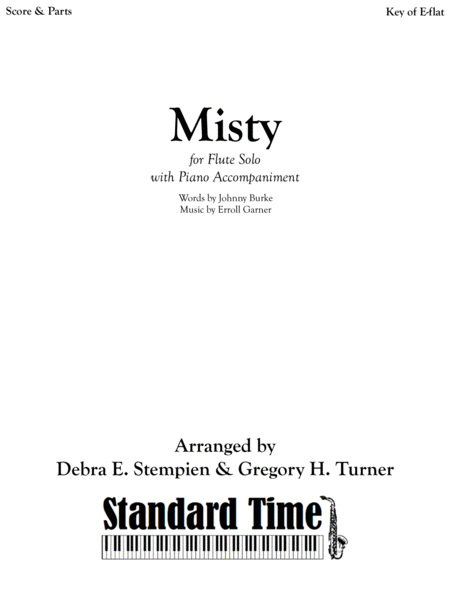 Free Sheet Music Misty For Flute Solo With Piano Accompaniment Erroll Garner