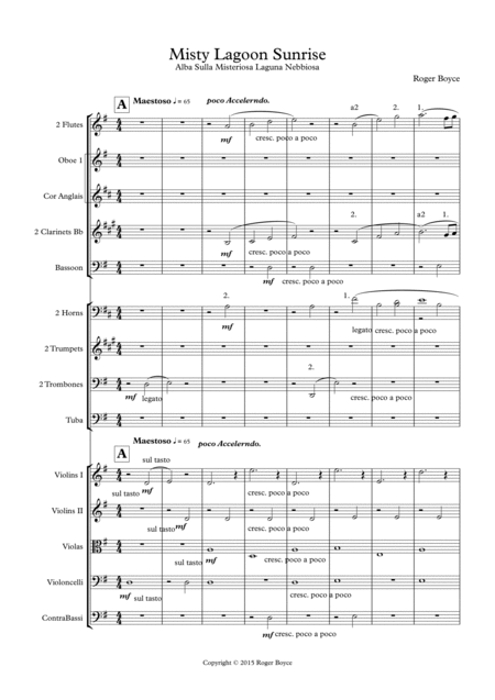 Misty Lagoon Sunrise Sheet Music