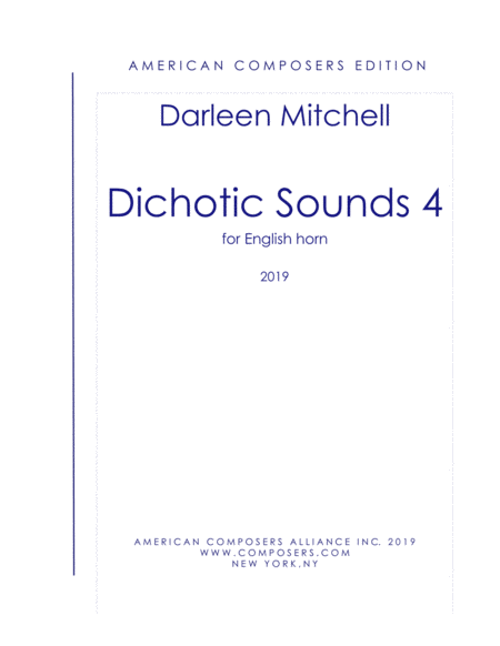 Mitchell Dichotic Sounds 4 Sheet Music