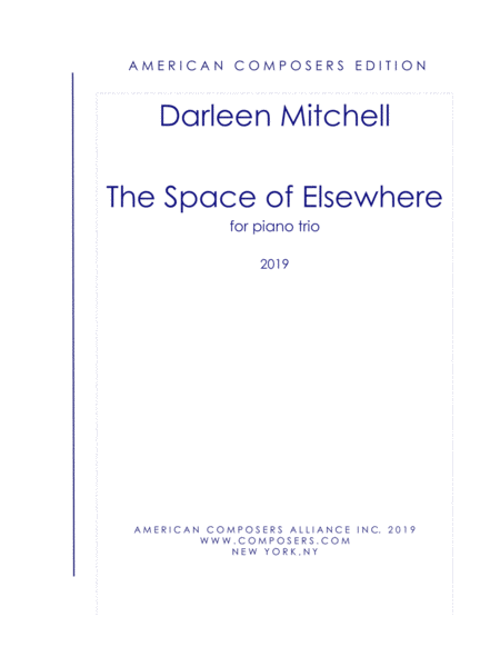 Mitchell The Space Of Elsewhere Sheet Music