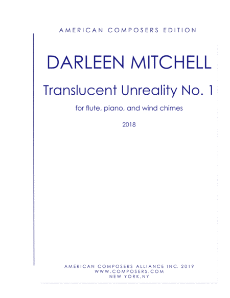 Free Sheet Music Mitchell Translucent Unreality No 1