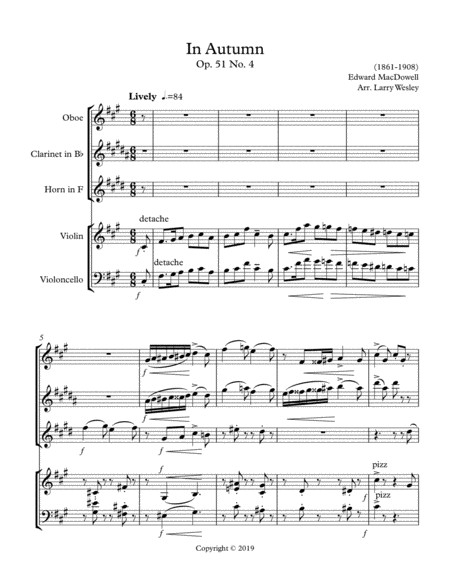 Mixed Ensemble Macdowell Suite Sheet Music