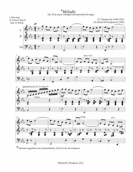 Free Sheet Music Mlodie