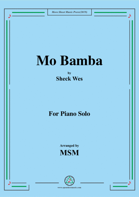 Mo Bamba For Piano Solo Sheet Music