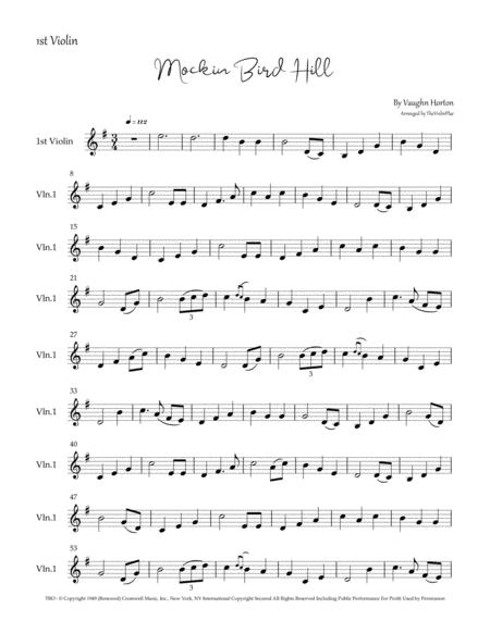 Mockin Bird Hill Sheet Music