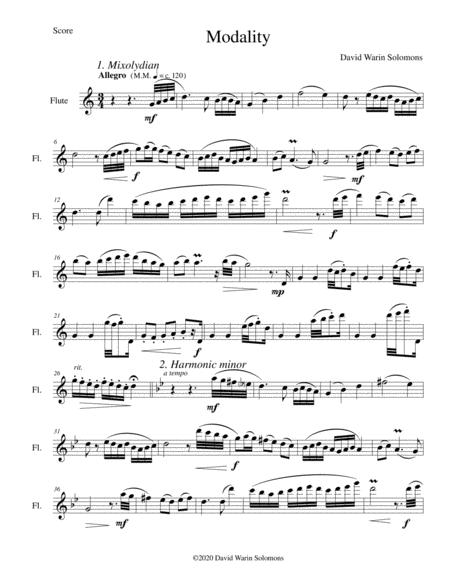 Modality For Flute Solo Sheet Music